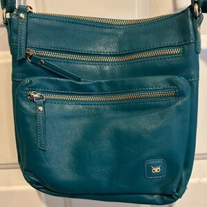Wise Owl Teal Crossbody Bag